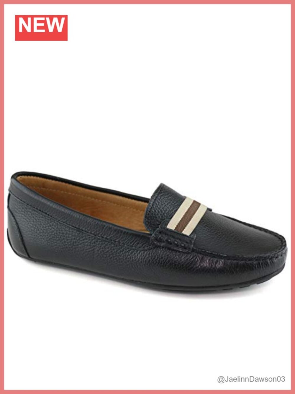 Women's Leather Loafer Flats - Cushioned Slip-On Driving Shoes
